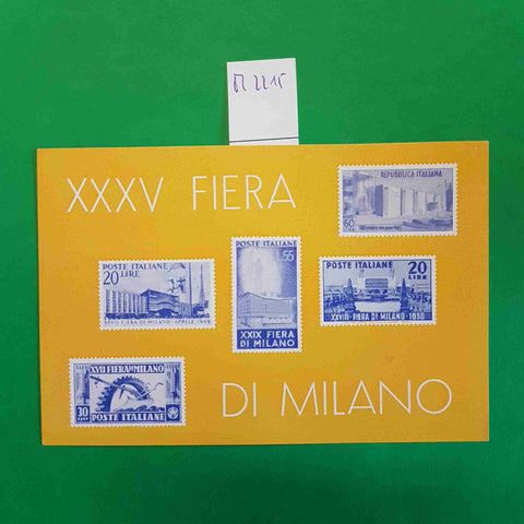 CARTOLINA XXXV FIERA DI MILANO Edizioni Wilson FOIRE DE MILAN SAMPLES FAIR