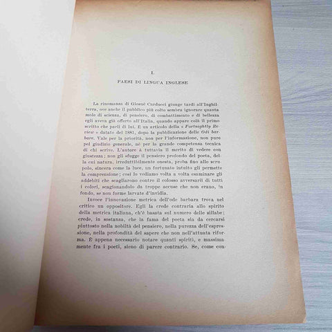 CARDUCCI NELLA LETTERATURA EUROPEA - MARIA DELL'ISOLA - MALFASI EDITORE - 1951