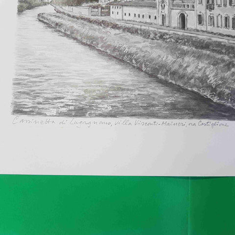 STAMPA MARIO BONAMICI firmata CASSINETTA DI LUGAGNANO, VILLA VISCONTI-MAINERI