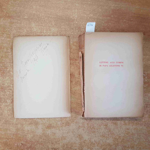 GIOVANNI PAPINI Lettere agli uomini del Papa Clemente Sesto 1946 VALLECCHI