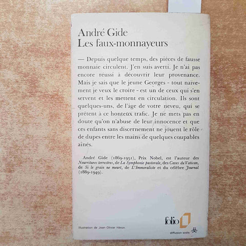ANDRE' GIDE - LES FAUX-MONNAYEURS 1975 FOLIO GALLIMARD