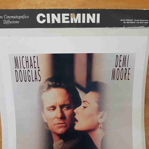 MICHAEL DOUGLAS, DEMI MOORE: RIVELAZIONI sesso e' potere MANIFESTO LOCANDINA
