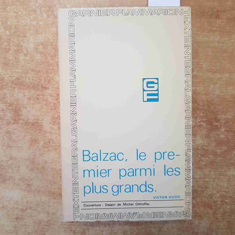 BALZAC - ILLUSIONS PERDUES 1966 GARNIER FLAMMARION