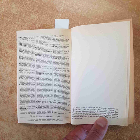BALZAC - ILLUSIONS PERDUES 1966 GARNIER FLAMMARION
