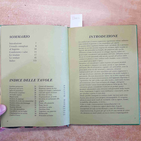 LE INSALATE E LE VERDURE i segreti della cucina VALLARDI 1987 ricette e consigli