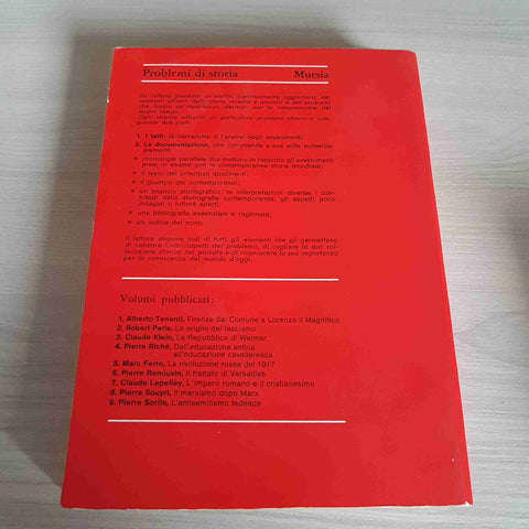 DOCUMENTI DI STORIA CONTEMPORANEA 1815 1970 - BENDISCIOLI, GALLIA - MURSIA -1970