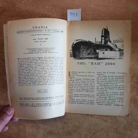 FRANK HERBERT - SMG. "RAM" 2000 URANIA MONDADORI 1959 FANTASCIENZA