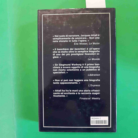 SIR SIEGMUND WARBURG IL BANCHIERE DEI BANCHIERI - Jacques Attali 1987 SPERLING