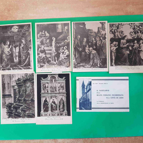 IL SANTUARIO BEATA VERGINE INCORONATA DI LODI 1935 Giuseppe Spelta + 6 CARTOLINE