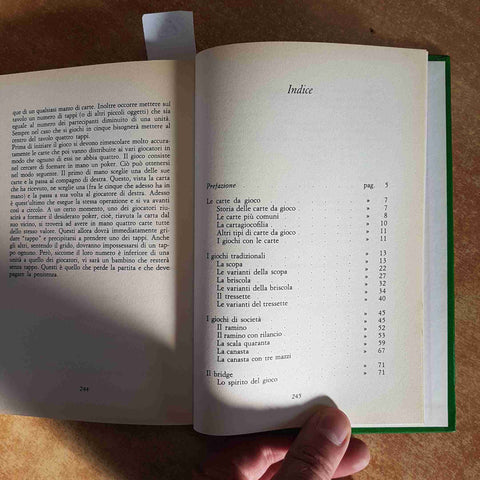 IL GRANDE LIBRO DEI GIOCHI CON LE CARTE 1982 BENITO CAROBENE - DE VECCHI