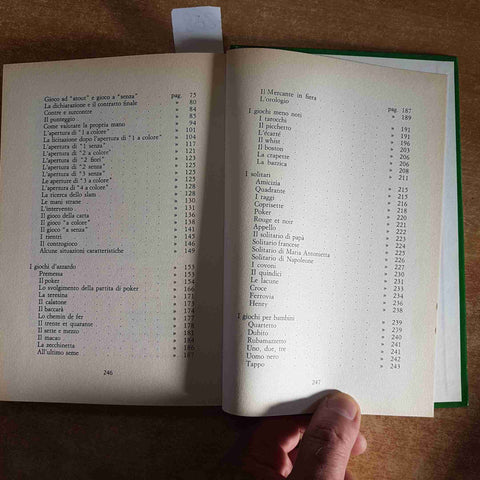 IL GRANDE LIBRO DEI GIOCHI CON LE CARTE 1982 BENITO CAROBENE - DE VECCHI
