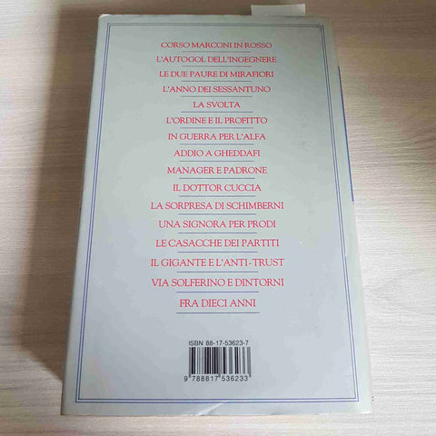 QUESTI ANNI ALLA FIAT 1°edizione CESARE ROMITI 1988 RIZZOLI agnelli stellantis