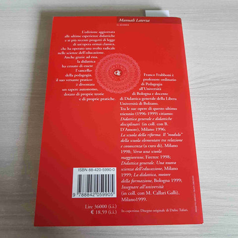 MANUALE DI DIDATTICA GENERALE - FRANCO FRABBONI - LATERZA - 2000
