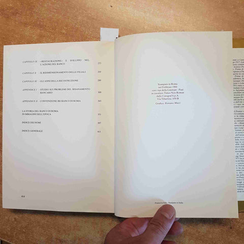 STORIA DEL BANCO DI ROMA volume III GABRIELE DE ROSA 1984