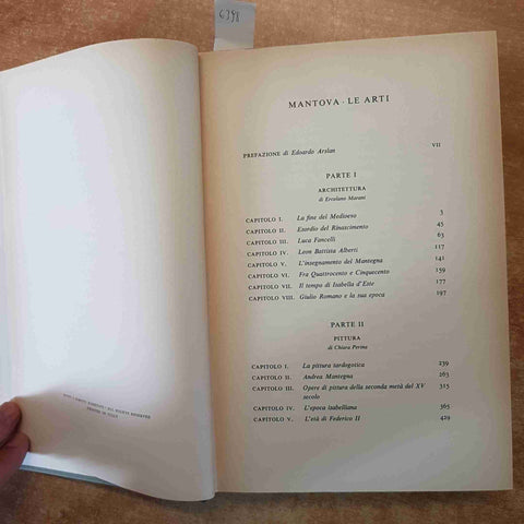 MANTOVA LE ARTI DALL'INIZIO DEL SECOLO XV ALLA META' DEL XVI 1961 VOLUME 2