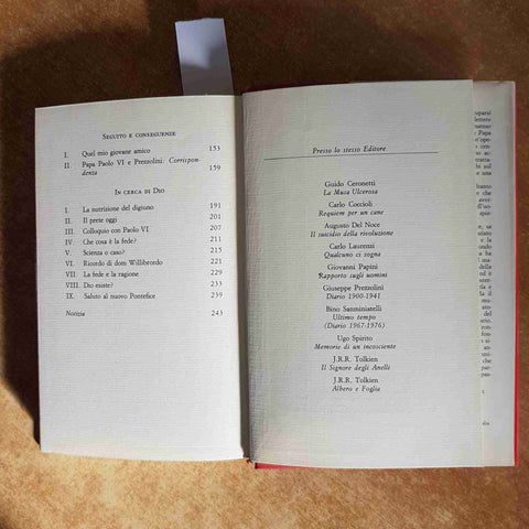GIUSEPPE PREZZOLINI - DIO E' UN RISCHIO 1979  RUSCONI prima edizione