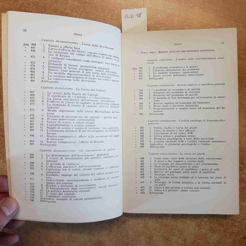 TEORIA ECONOMICA E ANALISI OPERATIVA 4°EDIZIONE - W.J. BAUMOL 1977 FRANCO ANGELI