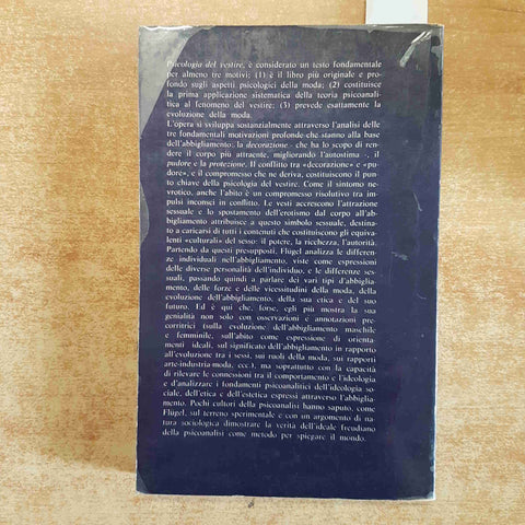 PSICOLOGIA DE L'ABBIGLIAMENTO John Carl Flugel 1974 FRANCO ANGELI moda vestiti