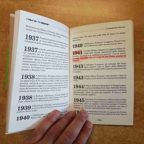 LE APPARIZIONI MARIANE - I LIBRI DELL'IGNOTO 2 HOBBY WORK 1993 FREIXEDO