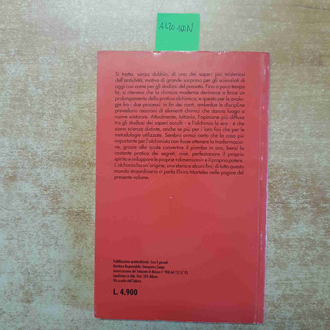 L'ALCHIMIA - I LIBRI DELL'IGNOTO 48 HOBBY WORK 1993 ELVIRA MARTELES