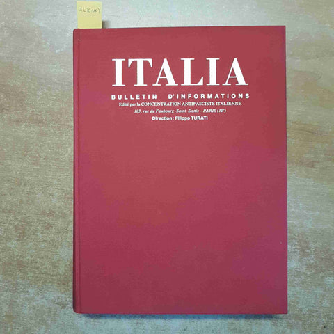 ITALIA BULLETIN D'INFORMATIONS EDITE' PAR LA CONCENTRATION ANTIFASCISTE 1982