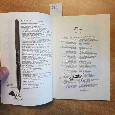 STORIE ALL WRITE N°54/2004 Del Giudice, McElroy, Briganti, Zulawski, Regan, Gala