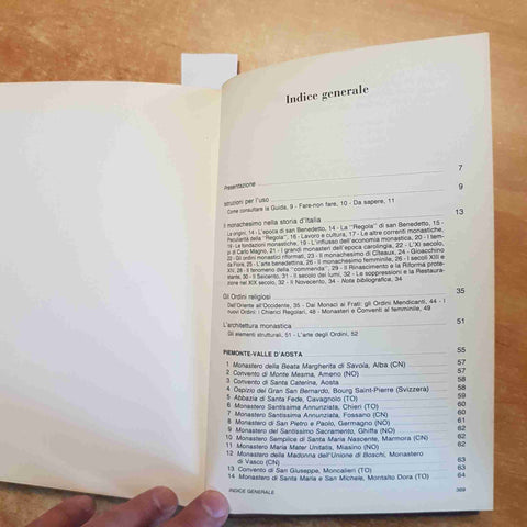 GUIDA AI MONASTERI D'ITALIA - GRASSELLI TARALLO 1995 PIEMME copertina rigida