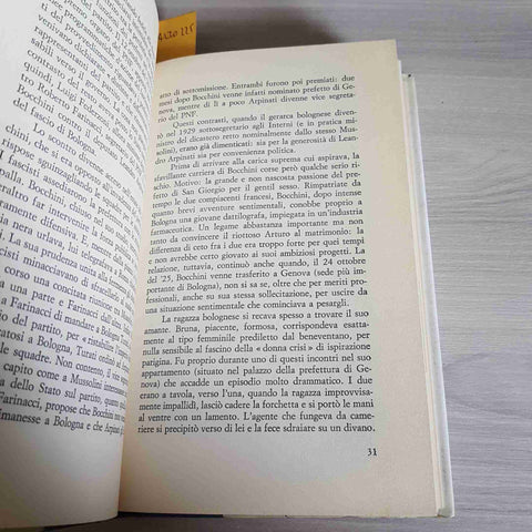 IL VICEDUCE STORIA DI ARTURO BOCCHINI CAPO DELLA POLIZIA FASCISTA 1°ed. CARAFOLI