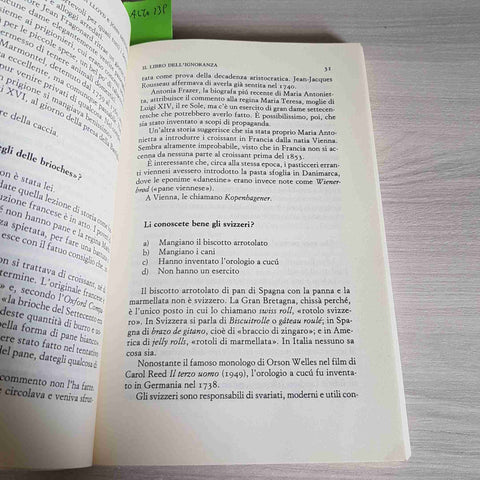 IL LIBRO DELL'IGNORANZA - LLOYD, MITCHINSON - EINAUDI - 2007