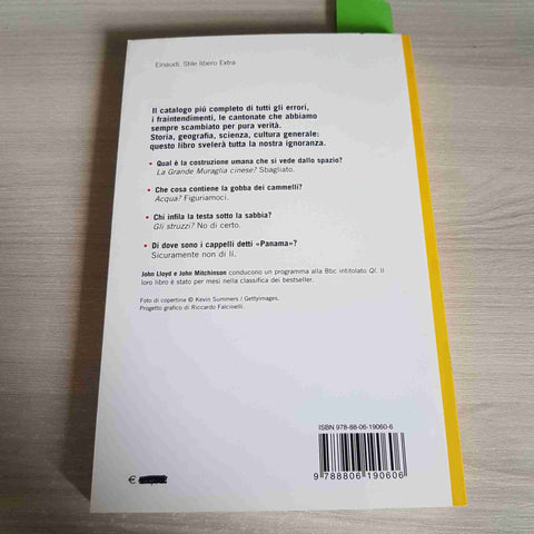 IL LIBRO DELL'IGNORANZA - LLOYD, MITCHINSON - EINAUDI - 2007