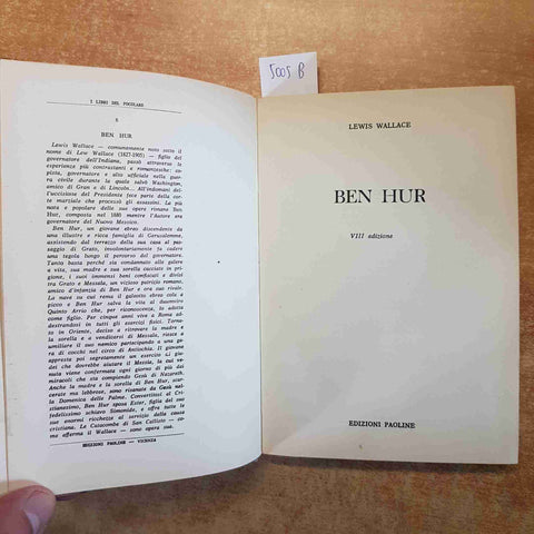 LEWIS WALLACE - BEN HUR 1963 EDIZIONI PAOLINE 8°EDIZIONE