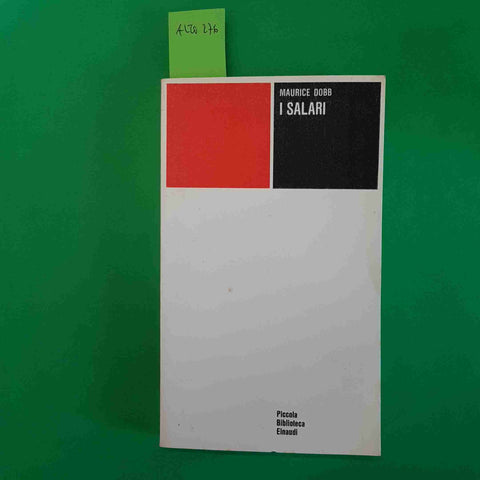 MAURICE DOBB - I SALARI 1972 EINAUDI problema salariale