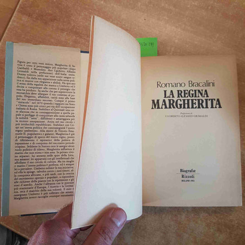 LA REGINA MARGHERITA DI SAVOIA 1° donna sul trono ROMANO BRACALINI 1983 RIZZOLI