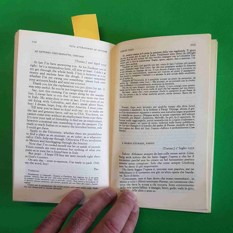 CESARE PAVESE VITA ATTRAVERSO LE LETTERE 1973 EINAUDI