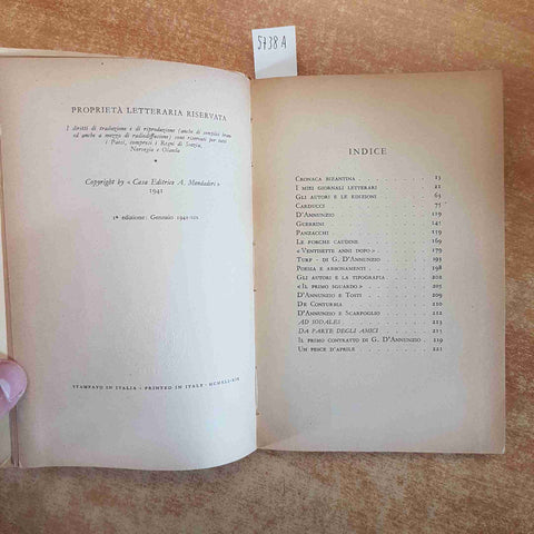ANGELO SOMMARUGA - CRONACA BIZANTINA 1881-1885 MONDADORI 1941 prima edizione