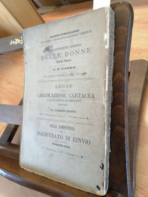 RACCOLTA DI LEGGI SPECIALI E CONVENZIONI INTERNAZION. 1880 DAZI DI CONSUMO(