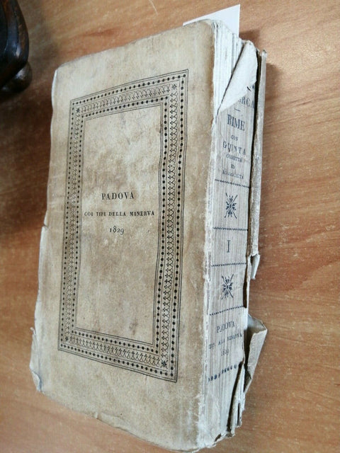 RIME DEL PETRARCA SECONDO LA LEZIONE DEL PROF. ANTONIO MARSAND 1829 VOL. 1