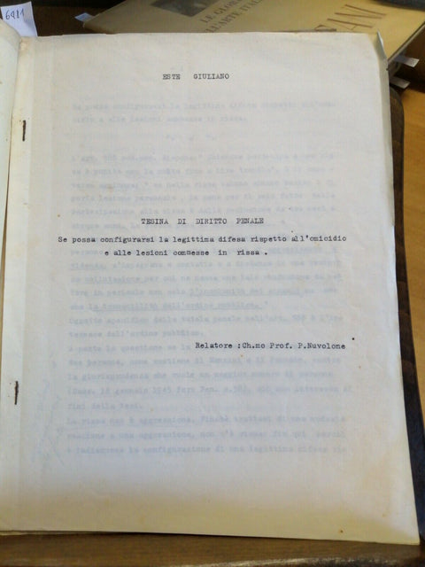 GIULIANO ESTE 2 TESI DI LAUREA UNIVERSITA' DI PAVIA 1954-1955 DIRITTO AMMIN.648