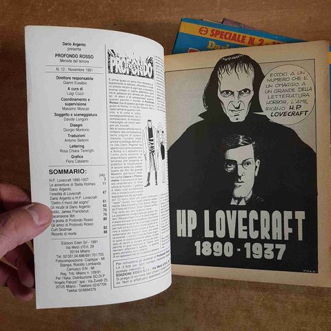 LOTTO 4 FUMETTI HORROR Dario Argento presenta Profondo Rosso, Tenebre...(40