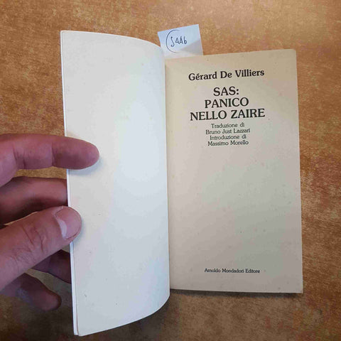 PANICO NELLO ZAIRE giro del mondo con Malko Linge SAS mondadori 1987 DE VILLIERS