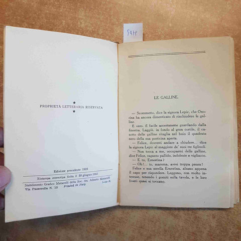 GIULIO RENARD PEL DI CAROTA 1955 COLLEZIONE SONZOGNO