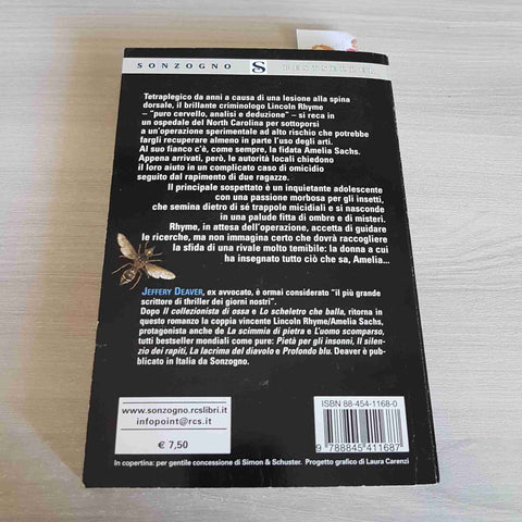LA SEDIA VUOTA thriller Lincoln Rhyme JEFFERY DEAVER - SONZOGNO - 2006