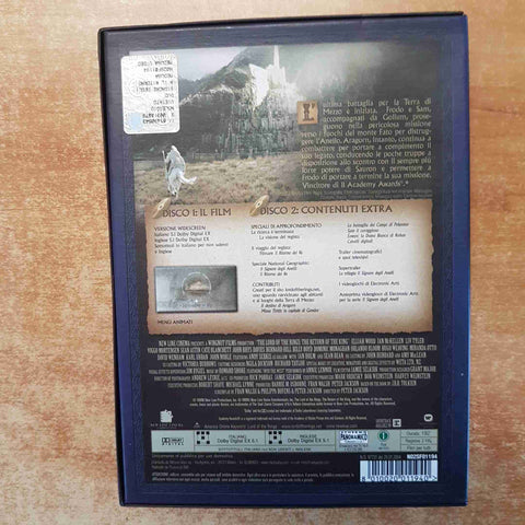 IL SIGNORE DEGLI ANELLI IL RITORNO DEL RE 2 DVD WIDESCREEN TOLKIEN MORTENSEN