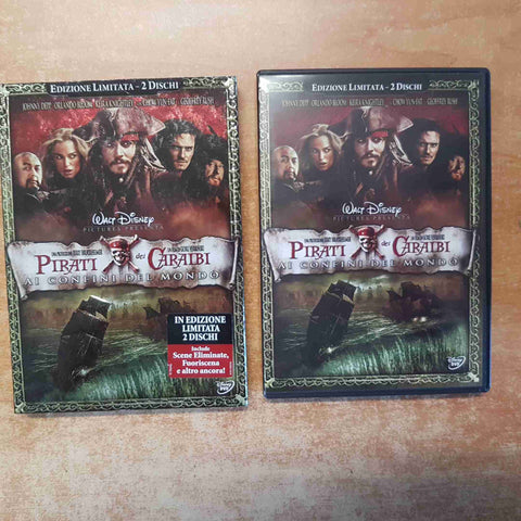 PIRATI DEI CARAIBI AI CONFINI DEL MONDO 2 DVD JOHNNY DEPP ORLANDO BLOOM DISNEY