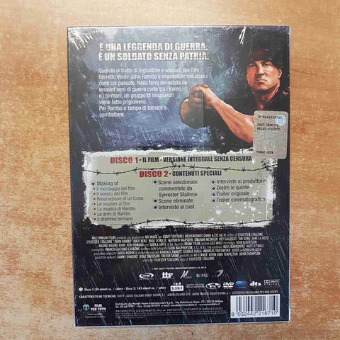 JOHN RAMBO COLLECTOR'S EDITION 2 DVD versione senza censura STALLONE SIGILLATO!