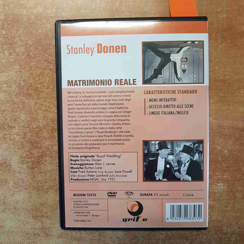 MATRIMONIO REALE DVD STANLEY DONEN FRED ASTAIRE 2006 GRIFFE WOLF