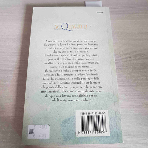 TRE UOMINI IN BARCA - J. K. JEROME - ACQUARELLI - 1998