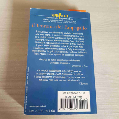 IL TEOREMA DEL PAPPAGALLO - DENIS GUEDJ - SUPERPOCKET - 2001