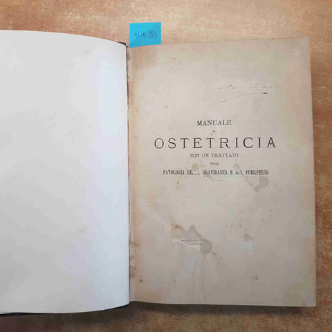 MANUALE DI OSTETRICIA 1884 SCHROEDER vallardi