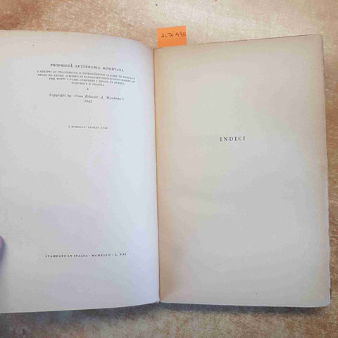 VINCENZO BELLINI EPISTOLARIO - Luisa Cambi 1943 MONDADORI libro da restaurare!!!